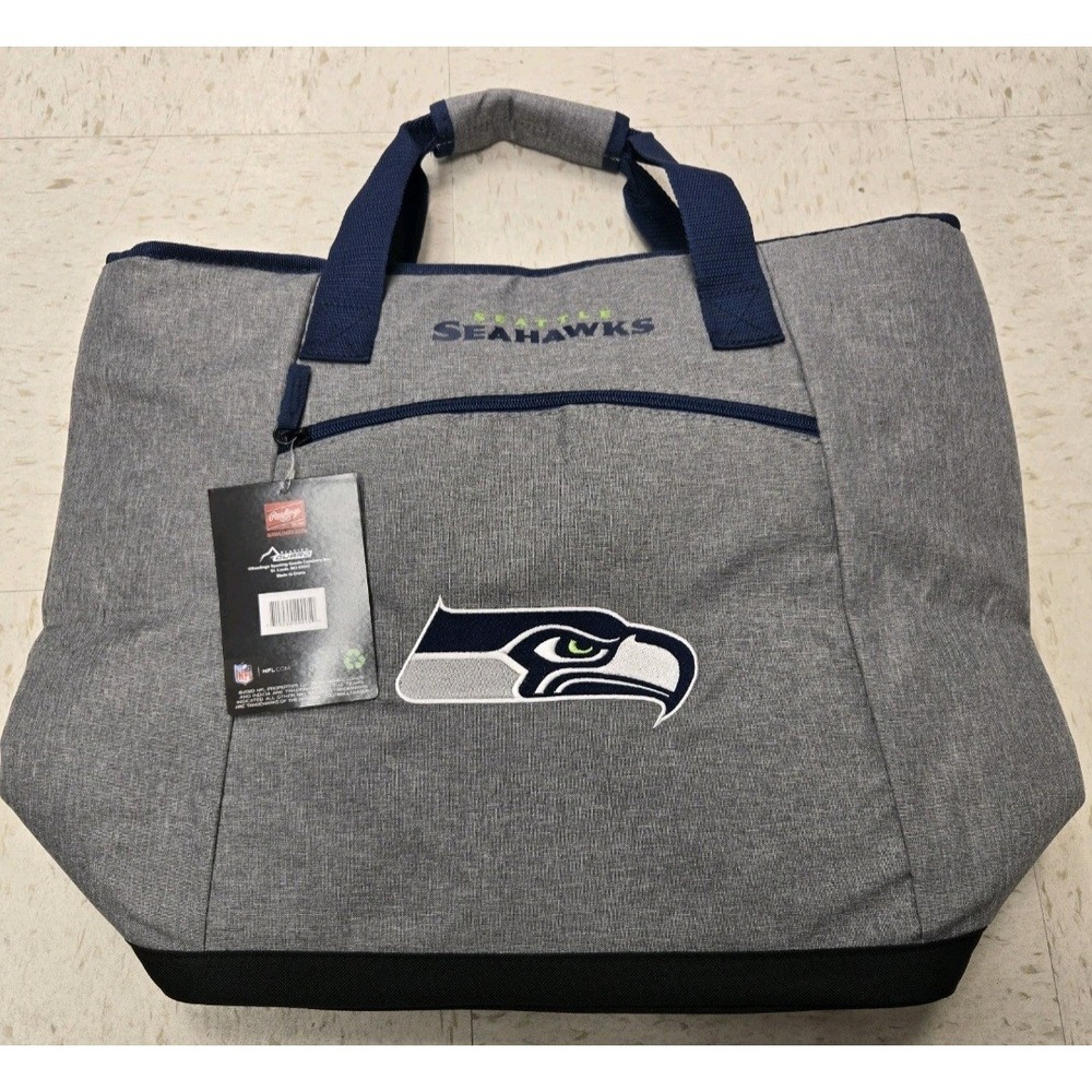 Rawlings Cooler Tote Bag Unisex Gray Seattle Seahawks NFL 30-Can Backpack Straps
